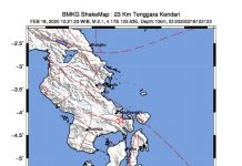 Gempa Bumi 2,1 SR Guncang Moramo Kendari