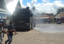 Jalan dan Fasilitas Umum di Buton Dihujani Disinfektan