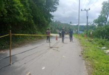 Jalan Poros Sampolawa Retak Sepanjang 110 Meter