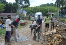 TNI Bangun 200 Meter Drainase Pencegah Banjir di Buton