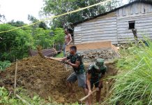 TMMD ke-110, Prajurit Kodim 1413 Buton Bangun Tujuh MCK untuk Masyarakat