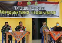 TNI Gandeng Diskominfo Buton Sosialisasi Dampak Negatif Medsos Bagi Pelajar