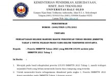 UHO Buka Pendaftaran Gelombang Kedua