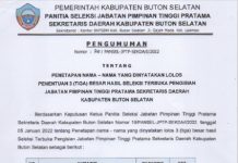 Pansel Tetapkan Tiga Calon Sekda Busel