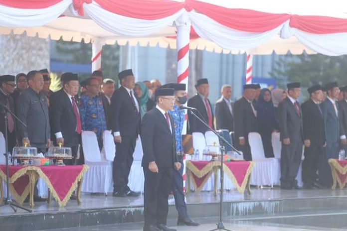 Pemprov Sultra saat menggelar peringatan Hari Kesaktian Pancasila, Sabtu 1 Oktober 2022.