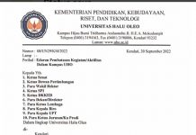 Ciptakan Suasana Kondusif Kampus, Rektor UHO Batasi Aktifitas Civitas Akademika