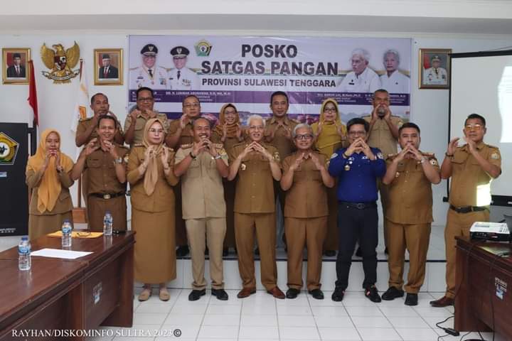 Posko Satgas Ketahanan Pangan bertempat di Dinas Ketahanan Pangan Provinsi Sulawesi Tenggara yang diresmikan Selasa siang, 24 Januari 2023. (Foto Istimewa)