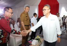 Sultra Komitmen Jaga Ketersediaan dan Stabilitas Harga Pangan Pj. Gubernur Sulawesi Tenggara (Sultra) Andap Budhi Revianto bersama Menteri Perdagangan RI, Zulkifli Hasan.