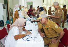 Pasca Lebaran, ASN Baubau Cek Kesehatan dan Tes Urine Narkoba