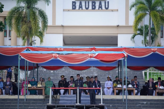 Ketgam : upacara dalam rangka memperingati hari kebangkitan nasional (Harkitnas) ke 116 tahun di Kota Baubau.