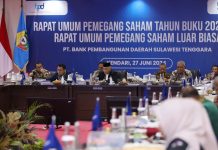 Asrun Lio Apresiasi Kinerja Baik Bank Sultra Ketgam : Sekda Sultra, Asrun Lio buka rapat umum pemegang saham Bank Sultra, Kamis 27 Juni 2024.