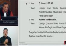 Mahkamah Konstitusi Tolak Sengketa Pilkada Buton Tengah 2024