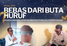 Warga Binaan Lapas Baubau Ikuti Program Melek Huruf, Belajar Baca Tulis di Balik Jeruji