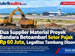 Dua Supplier Material Proyek Bandara Betoambari Setor Pajak Rp 60 Juta, Legalitas Tambang Disorot